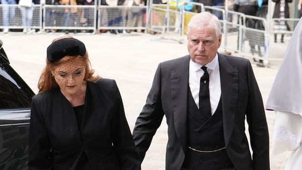 Andrew Mountbatten Windsor pictured with his ex-wife Sarah Ferguson