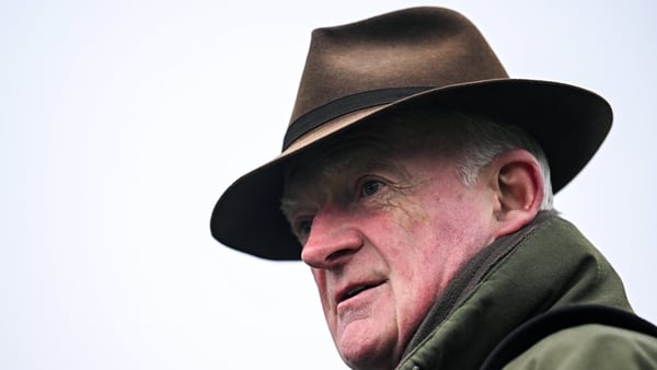 30 November 2025; Trainer Willie Mullins after the BAR 1 Betting Juvenile Hurdle during day two of the Fairyhouse Winter Festival at Fairyhouse Racecourse in Meath. Photo by Seb Daly/Sportsfile