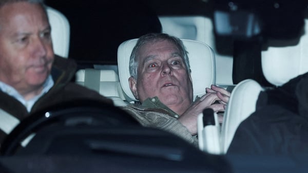 Andrew Mountbatten Windsor, younger brother of Britain’s King Charles, formerly known as Prince Andrew, leaves Aylsham Police Station