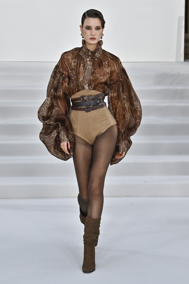 A model walks the runway at the Paul Costelloe Ready to Wear Fall/Winter 2026-2027 fashion show 