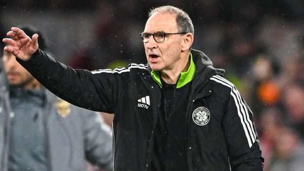 Celtic Manager Martin O'Neill during a UEFA Europa League Play-Off First Leg match between Celtic and VFB Stuttgart at Celtic Park, on February 19, 2026, in Glasgow, Scotland.