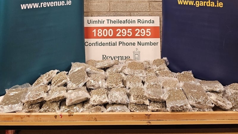 Gardaí have arrested a man after seizing cannabis worth €730,000 following searches in Dublin yesterday
