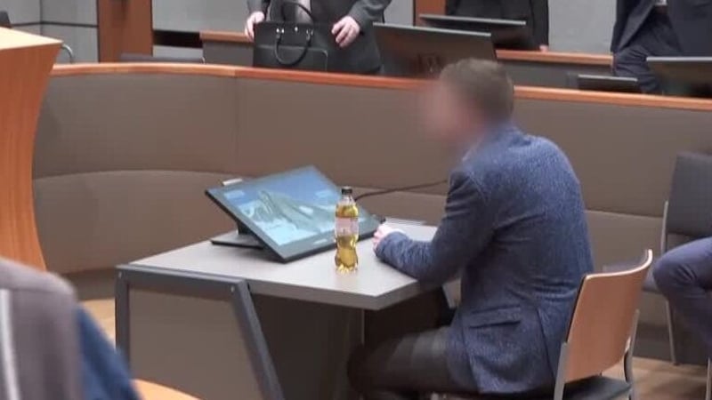 Screengrab of Thomas P in court in Austria