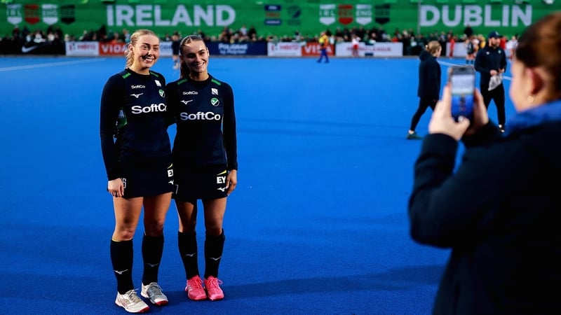 Amy Handcock, left, and Christina Hamill are both included in the Ireland squad for the World Cup qualifiers in Chile