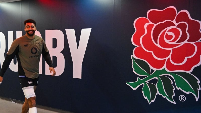 20 February 2026; Robert Baloucoune during an Ireland Rugby captain's run at the Allianz Stadium in Twickenham, England. Photo by Brendan Moran/Sportsfile