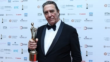 A humble Ciarán Hinds says his IFTA Lifetime Achievement Award is 'a lovely thing to hold'