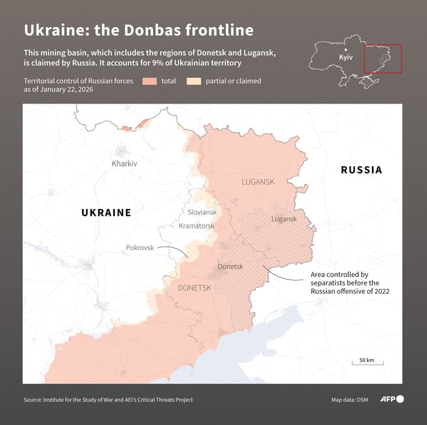 Ukraine battle fronts January 2026