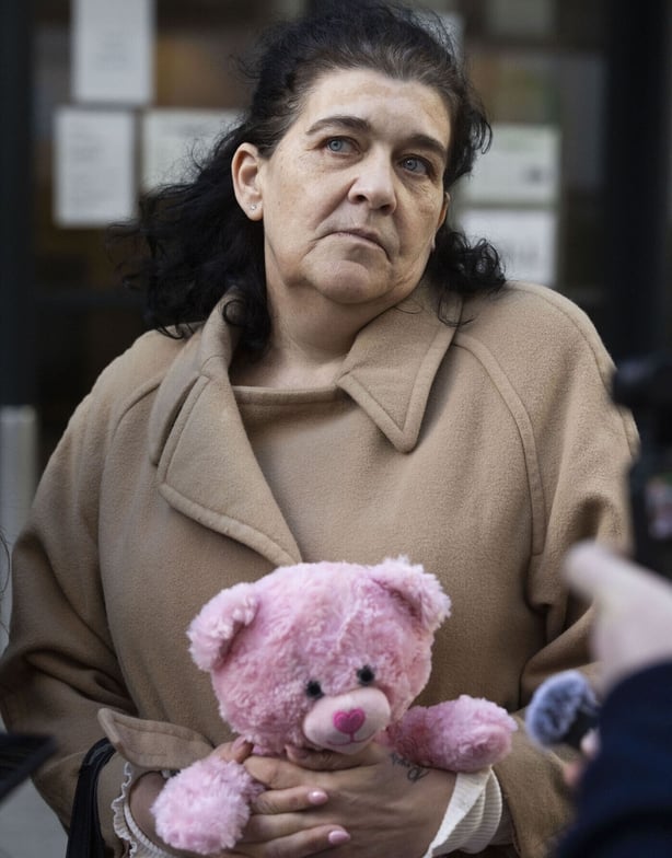  Mary Dempsey speaking to reporters after a sentencing hearing at Wicklow Circuit Criminal Court.