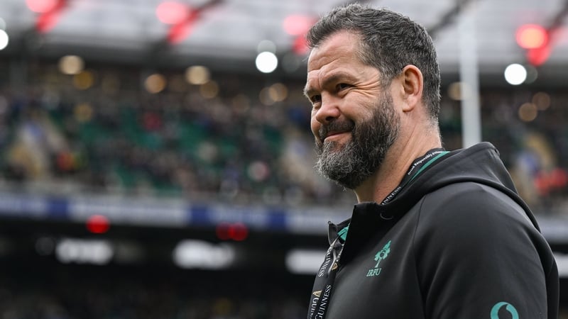 21 February 2026; Ireland head coach Andy Farrell before the Guinness 6 Nations Rugby Championship match between England and Ireland at the Allianz Stadium in Twickenham, England. Photo by Brendan Moran/Sportsfile