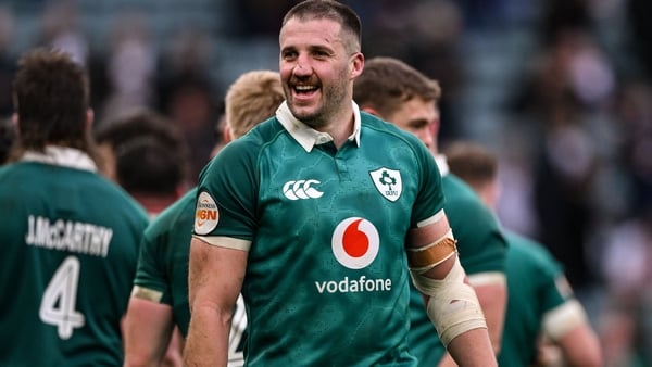 21 February 2026; Stuart McCloskey of Ireland after the Guinness 6 Nations Rugby Championship match between England and Ireland at the Allianz Stadium in Twickenham, England. Photo by Ramsey Cardy/Sportsfile