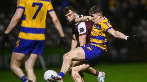  Daire Cregg of Roscommon scores his side's second goal against Galway - 2026 Allianz Football League