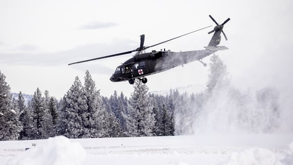 Helicopter in California Avalance rescue