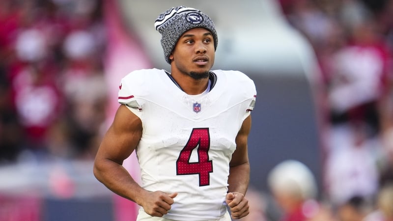 GLENDALE, AZ - DECEMBER 17: Rondale Moore #4 of the Arizona Cardinals runs out of the tunnel prior to an NFL football game against the San Francisco 49ers at State Farm Stadium on December 17, 2023 in Glendale, Arizona. (Photo by Cooper Neill/Getty Images