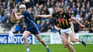 22 February 2026; Shane Bennett of Waterford is tackled by Darragh Corcoran of Kilkenny during the Allianz Hurling League Division 1A match between Kilkenny and Waterford at UPMC Nowlan Park in Kilkenny. Photo by Ray McManus/Sportsfile