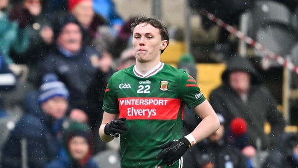 22 February 2026; Kobe McDonald of Mayo comes on as a substitute during the Allianz Football League Division 1 match between Monaghan and Mayo at St Tiernach's Park in Clones, Monaghan. Photo by Sam Barnes/Sportsfile