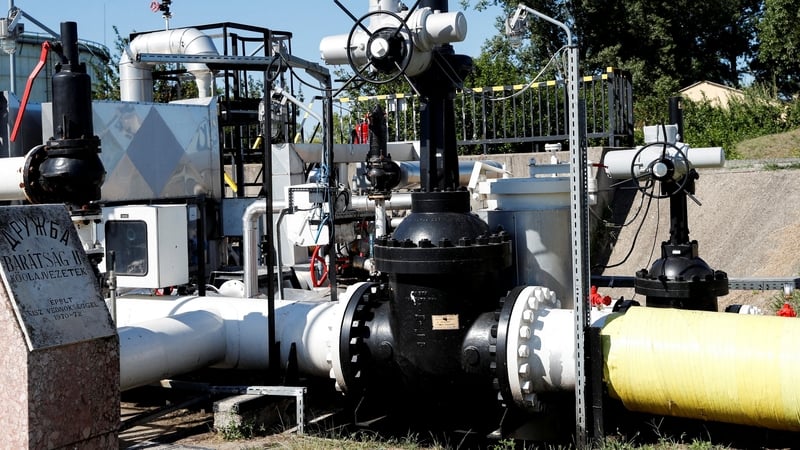 The Druzhba oil pipeline between Hungary and Russia