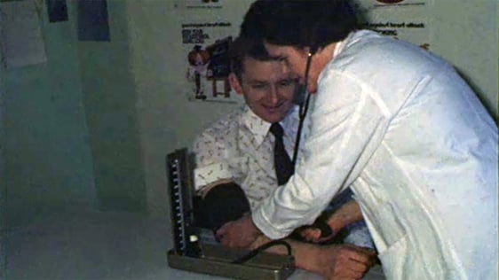 A man has his blood pressure checked at Ireland's first blood pressure detection centre in Kilkenny…