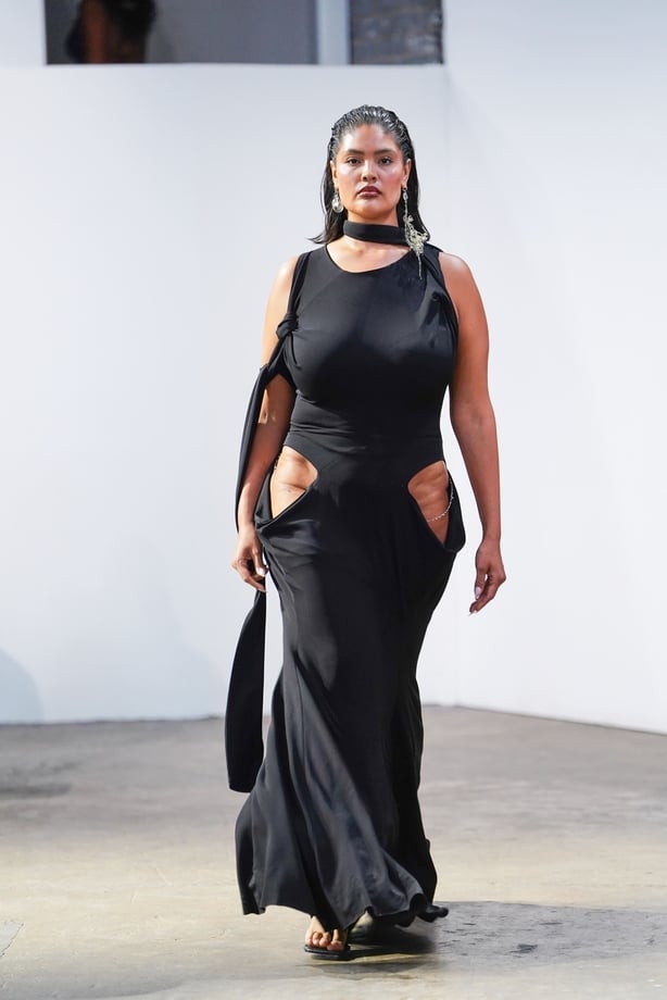 A model on the runway