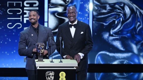 Michael B. Jordan and Delroy Lindo present the Special Visual Effects Award on stage during the EE BAFTA Film Awards 2026 at The Royal Festival Hall on February 22, 2026 in London, England. (Photo by Stuart Wilson/BAFTA/Getty Images for BAFTA)