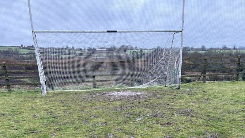 State of pitch at Meelick. Co Clare for Clare-Wexford camogie league game, pic courtesy of Dean Goodison