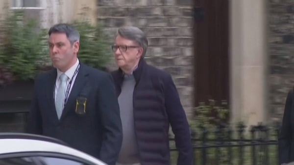 Peter Mandelson led from his house by police