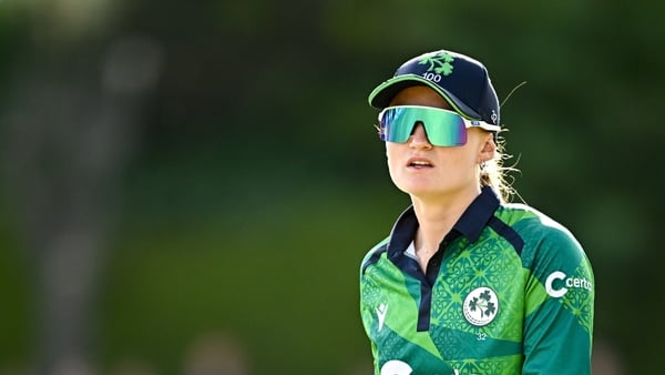 Ireland captain Gaby Lewis during match three of the Women's T20 International Series between Ireland and Pakistan at Castle Avenue Cricket Ground in Dublin.