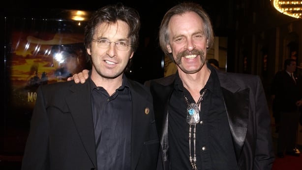 (L-R) Robert Carradine and Keith Carradine during TNT's Monte Walsh Premiere - Los Angeles at Warner Bros Studios in Burbank, California in January 2003