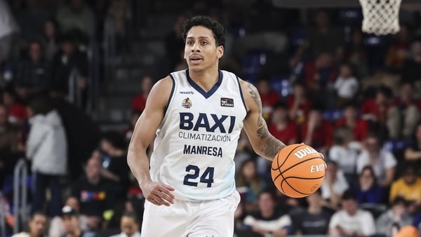 BARCELONA, SPAIN - FEBRUARY 15: Eli Brooks of BAXI Manresa in action during the Spanish League, Liga ACB Endesa, basketball match played between FC Barcelona and BAXI Manresa at Palau Blaugrana on February 15, 2026 in Barcelona, Spain. (Photo By Javier Bo