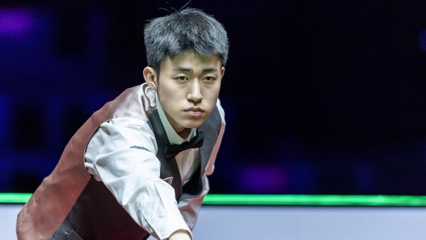 HONG KONG, CHINA - FEBRUARY 5: Chang Bingyu of China play a shot during the round two matches of the WST World Grand Prix 2026 against Wu Yize of China at Kai Tak Arena on February 5, 2026 in Hong Kong, China. (Photo by Yu Chun Christopher Wong/Eurasia Sp