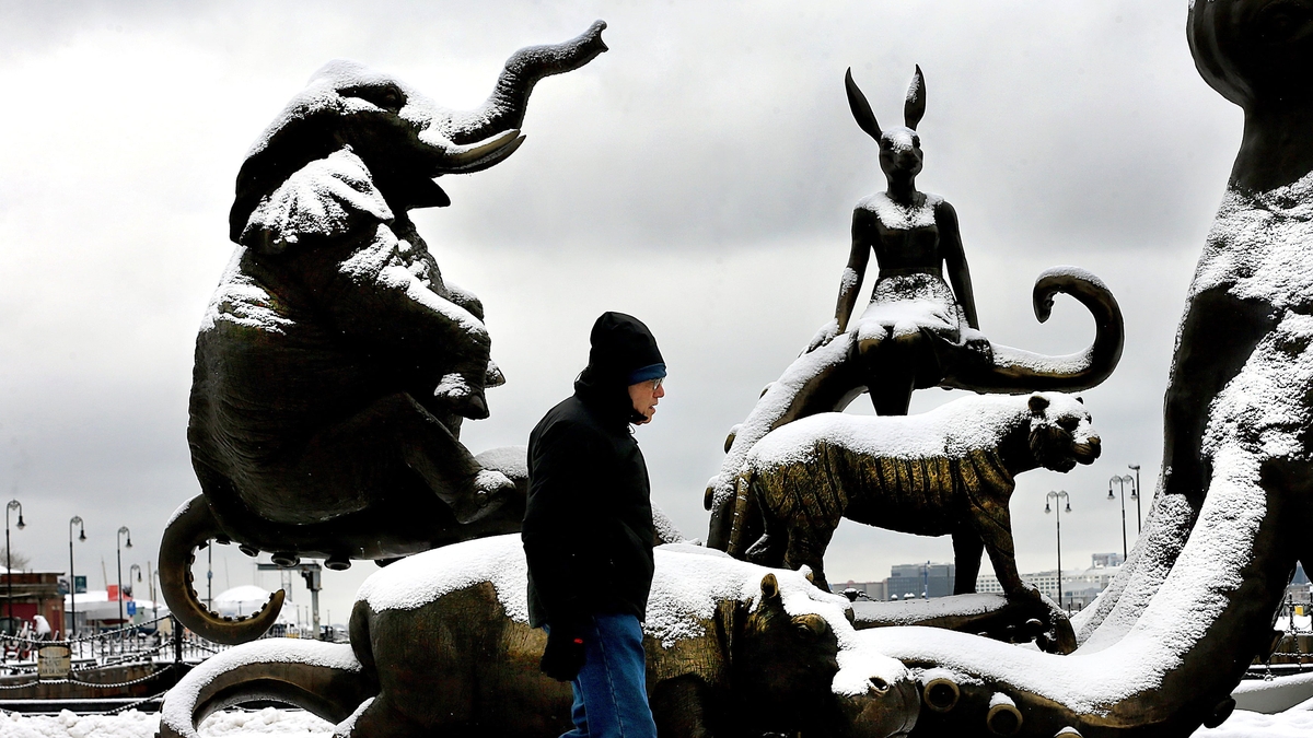 Boston battles heavy snow