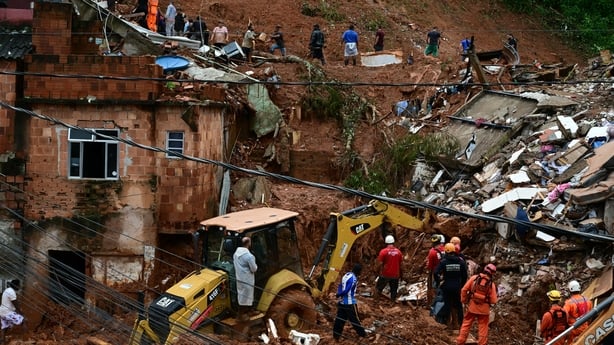 Brazil landslide caused by heavy rains