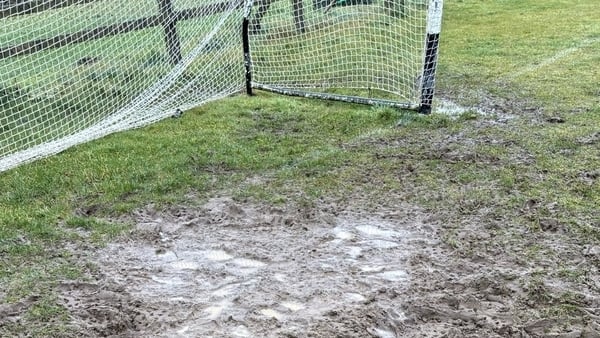 State of Meelick pitch on Co Clare for Clare-Wexford in camogie league, February 2026