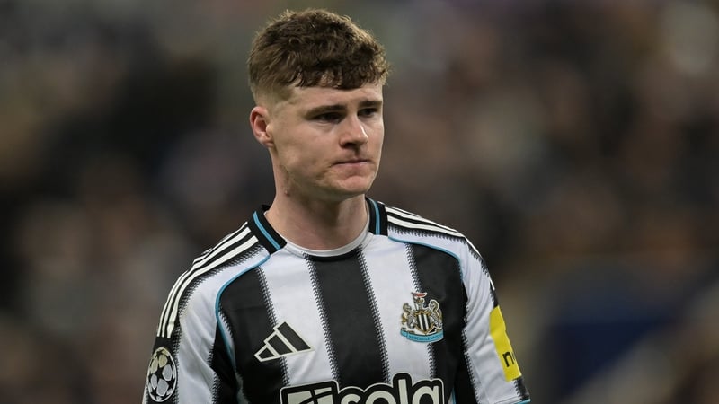 Alex Murphy of Newcastle United plays during the UEFA Champions League Knockout Play-off Second Leg match between Newcastle United and Qarabag FK at St. James's Park in Newcastle, United Kingdom, on February 24, 2026. (Photo by Scott Llewellyn/MI News/Nur