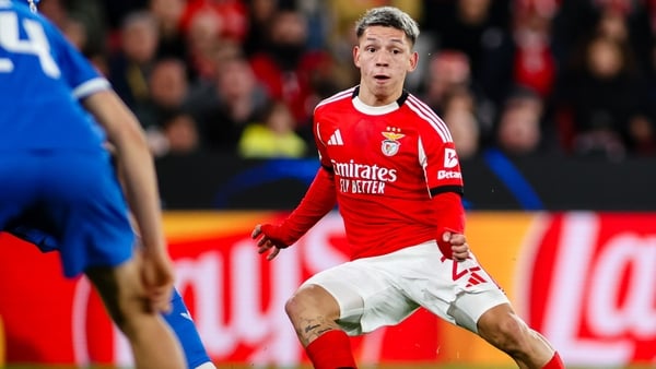 Benfica's Gianluca Prestianni