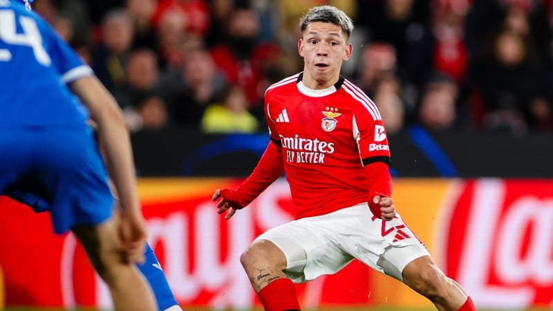 Benfica's Gianluca Prestianni