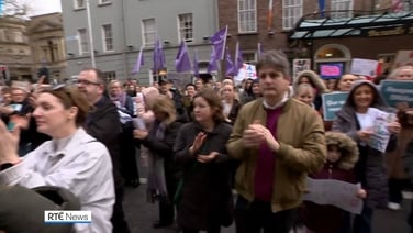 Emma O Kelly reports from Dáil protest over SNA allocations