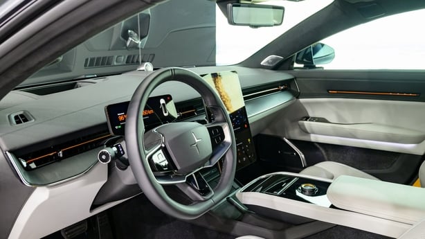 Polestar 5 performance GT sedan full electric car dashboard 