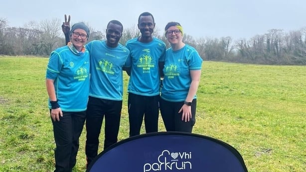 Four members of the Sanctuary Runners standing together