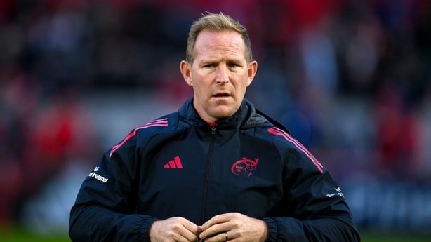 1 November 2025; Munster senior coach Mike Prendergast before the tour match between Munster and Argentina XV at Thomond Park in Limerick. Photo by Brendan Moran/Sportsfile