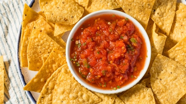 Healthy Homemade Organic Tortilla Chips and Salsa Ready to Eat