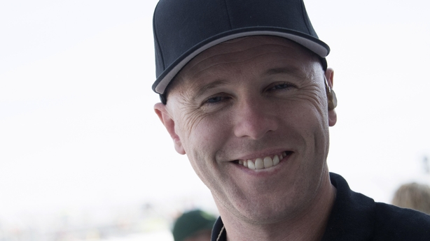 ALCANIZ, SPAIN - SEPTEMBER 21: Michael Laverty of Ireland (TV speaker) smiles in box during the MotoGP of Aragon - Free Practice at Motorland Aragon Circuit on September 21, 2018 in Alcaniz, Spain. (Photo by Mirco Lazzari gp/Getty Images) *** Local Caption *** Michael Laverty