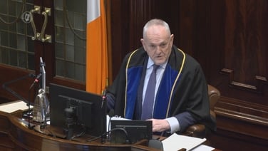 Students visiting Dáil assigned homework by chair