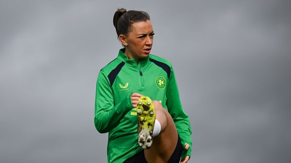 26 February 2026; Katie McCabe during a Republic of Ireland women training session at the FAI National Training Centre in Abbotstown, Dublin. Photo by Stephen McCarthy/Sportsfile