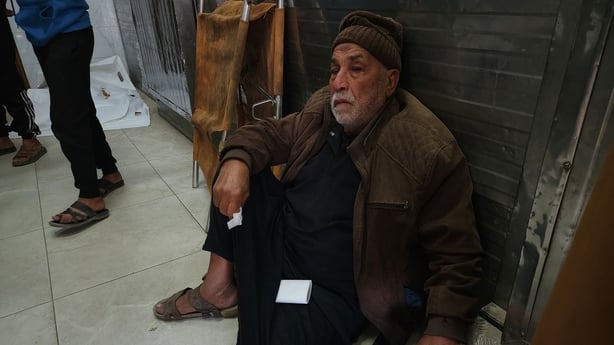 KHAN YUNIS, GAZA - FEBRUARY 26: Relatives and loved ones of 45-year-old Hasan Liham, who lost his life in Israel's drone attacks in Khan Yunis, gather at the morgue of Nasser Hospital to say their goodbyes in Gaza on February 26, 2026. (Photo by Hani Alshaer/Anadolu via Getty Images)
