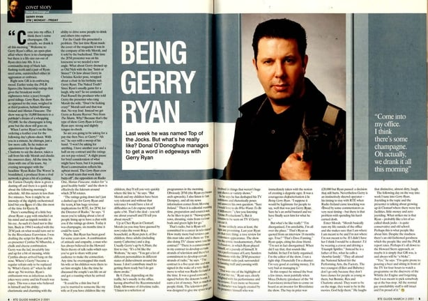 Interview with Gerry Ryan from RTÉ Guide 2001