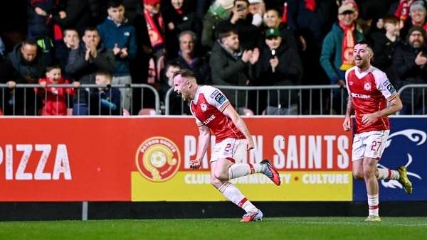 Sean Hoare of St Patrick's Athletic celebrates his goal