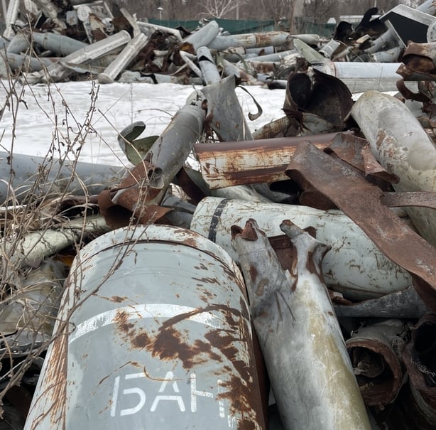 Drone cemetery in Kharkiv, Ukraine