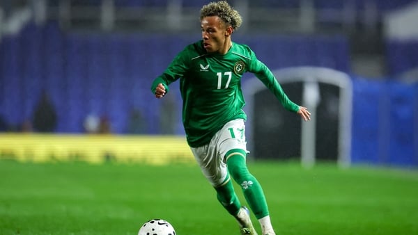 Trent Kone-Doherty in action for the Republic of Ireland Under-21s last November