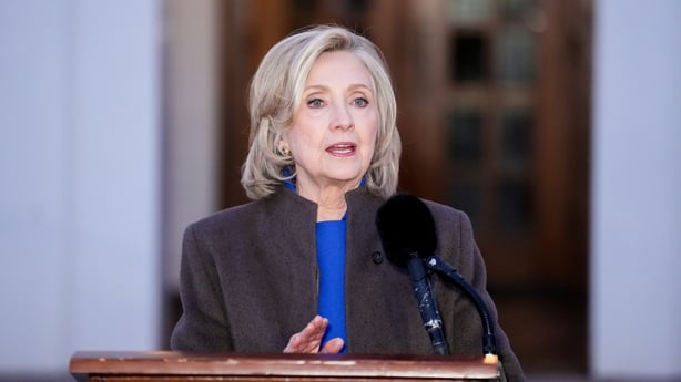 Hilary Clinton speaks to media 