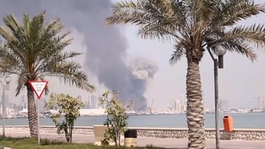 Smoke rises in Bahrain skies after reported missile strike